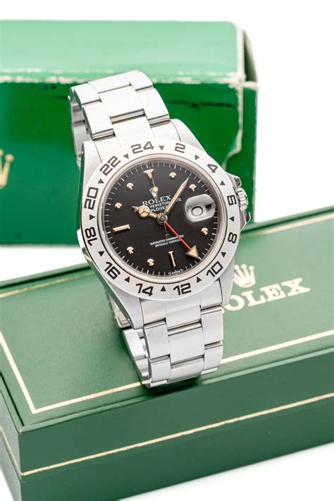 rolex 16550 black dial|rolex explorer ii diamond bezel.